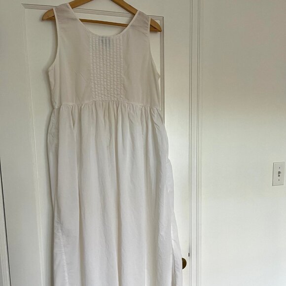 Vintage April Cornell Embroidered White Cotton Nightgown | Size Small - Picture 3 of 9